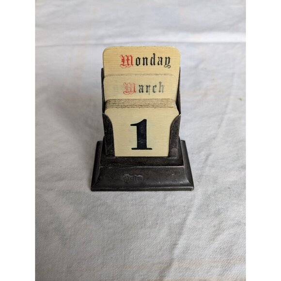 Early 1900's Silver Perpetual Calendar - Picture 1 of 3
